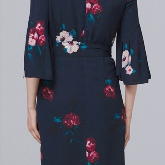 WHBM Bell-Sleeve Soft Floral-Print Shift Dress - Picture 10 of 16